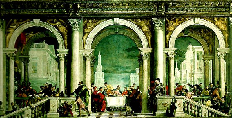 Paolo  Veronese feast in the house of levi oil painting image